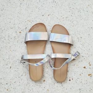 Silver sandals